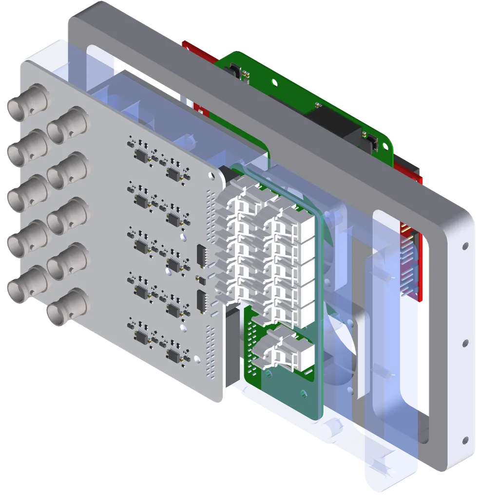 Ghosted view of the platform interior assembly
